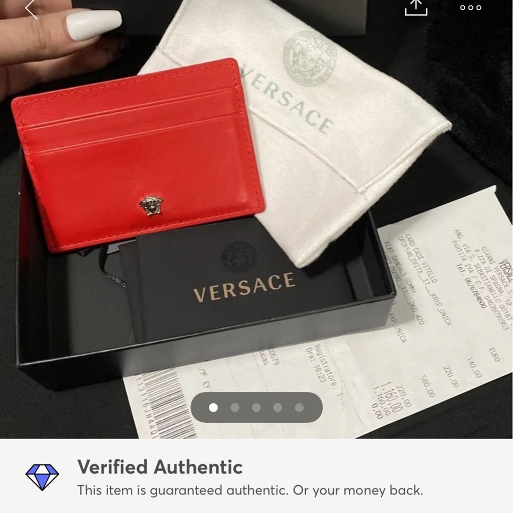 Versace leather card holder